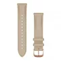 Garmin Quick Release Band (20 mm) Light Sand Włoska Skóra z 18K Różowe Złoto PVD