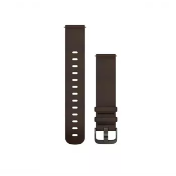 Garmin Quick Release Bands (20 mm) Ciemnobrązowa skóra, srebrne okucia