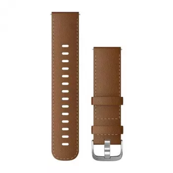 Garmin Quick Release Bands (22 mm) brązowa włoska skóra, srebrne okucia