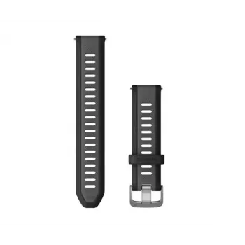 Garmin Quick Release Silikonowy pasek do zegarka 20mm Czarny/Łupkowy szary 010-11251-AG