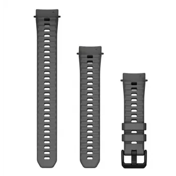 Garmin QuickFit 20 mm Silikonowy pasek do zegarka w kolorze grafitowym do Instinct E 40 mm i kompatybilnych modeli