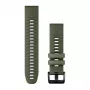 Garmin QuickFit 22mm Silikonowy Pasek do Zegarka Ciemnozielony/Grafitowy 010-13280-07