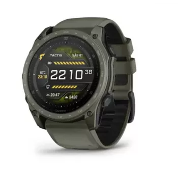 Garmin tactix 8 AMOLED Smartwatch 51 mm Cerakote z kalkulatorem Applied Ballistics Ultralight, oliwkowy