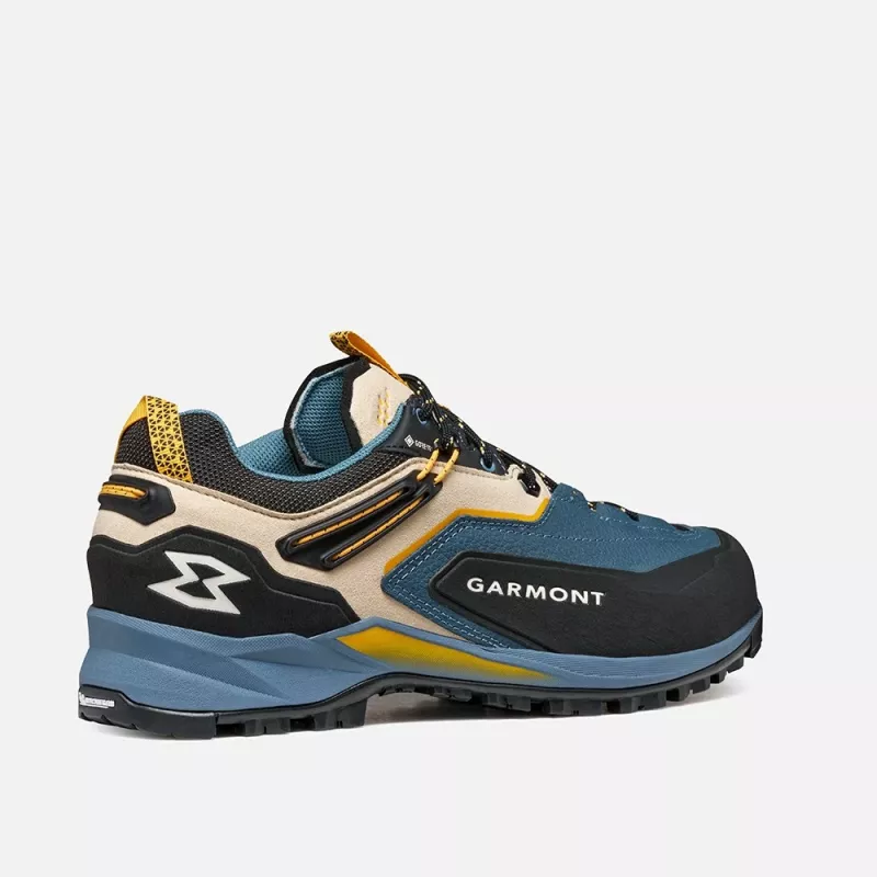 Buty podejściowe Garmont Akron GTX dla mężczyzn, kolor Fin Blue/Citrus Orange, rozmiar 44.5