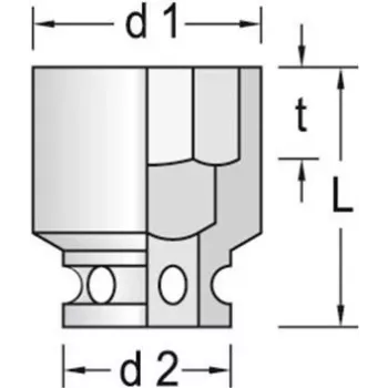GEDORE nasadka udarowa 3/4 inch 30 mm sześciokątna, 6-kątna, DIN 3129 6282550