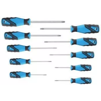 Zestaw wkrętaków Torx GEDORE Warsztatowy, 10-częściowy, TX6-TX40, rękojeść 2-komponentowa, DIN ISO 8764 1482335