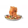 GEFU 89156 Stalowy piekarnik do kurczaka z pojemnikiem na aromat, podstawa 18 cm, srebrny