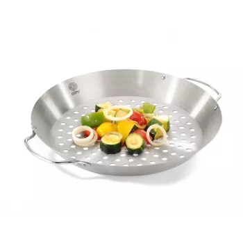 GEFU 89156 Stalowy piekarnik do kurczaka z pojemnikiem na aromat, podstawa 18 cm, srebrny