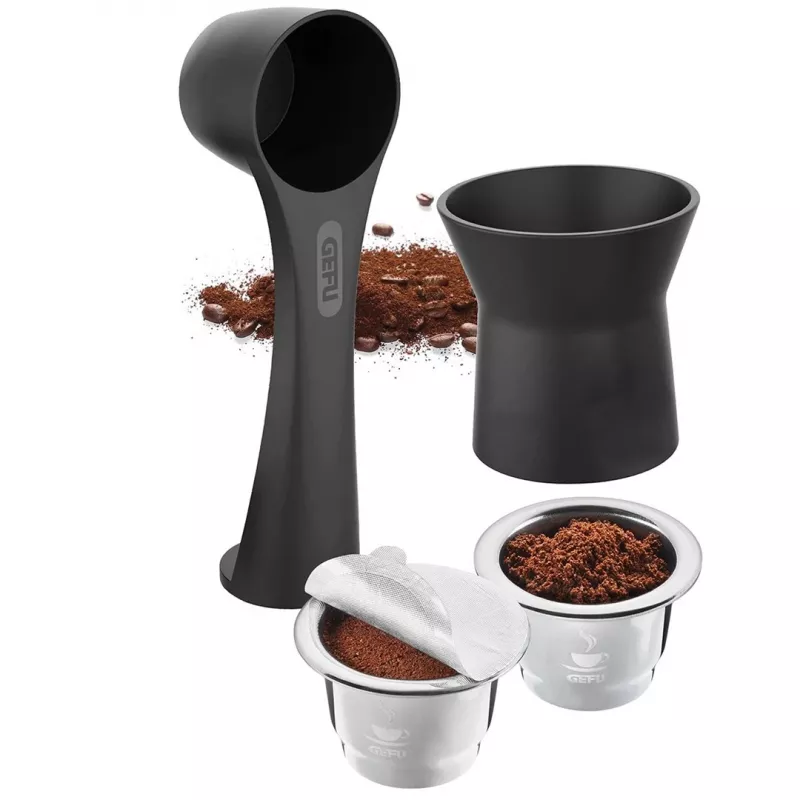 GEFU CONSCIO zestaw 8 filiżanek do espresso Nespresso ze spodkami, porcelana, 180 ml, biały
