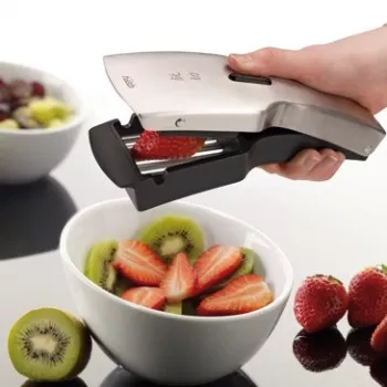 GEFU Japanese Slicer TARI® Mandolina z ostrzem V i 3 wkładami, niemiecka stal chirurgiczna, czarny