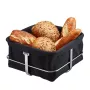 Prostokątny koszyk na chleb GEFU BRUNCH, brązowy splot PP z bawełnianą wkładką