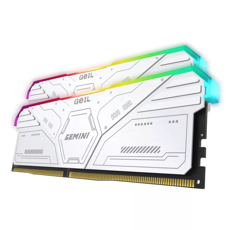Geil Gemini RGB 64GB Kit (2x32GB) 6000MHz DDR5 pamięć do gier dla komputerów stacjonarnych - biała