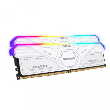 Geil Gemini RGB 64GB Kit (2x32GB) 6000MHz DDR5 pamięć do gier dla komputerów stacjonarnych - biała