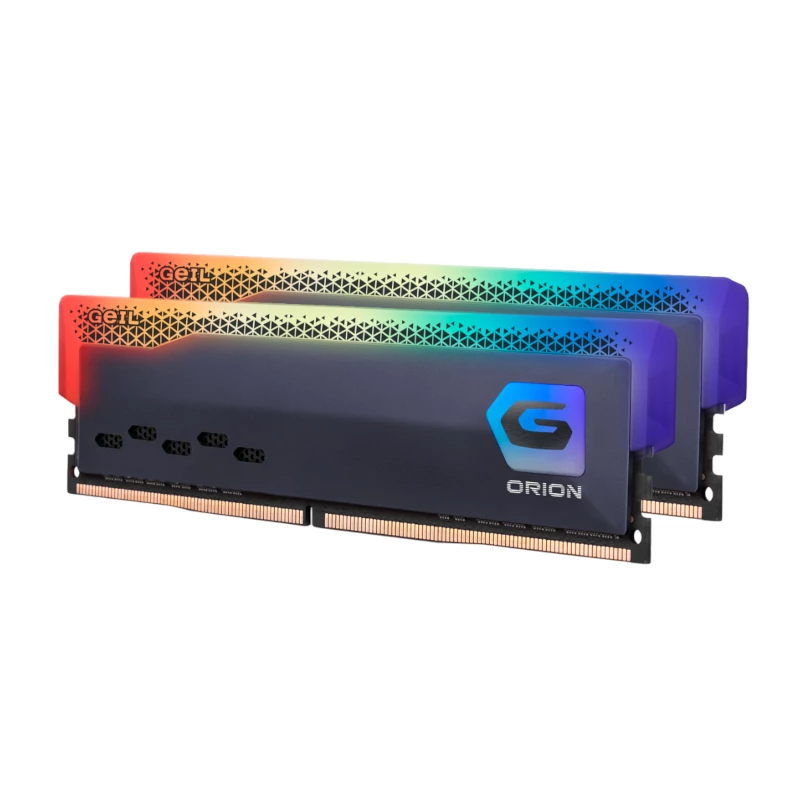 Geil Orion RGB 16GB Kit (2x8GB) 3600MHz DDR4 Pamięć do gier dla komputerów stacjonarnych - Szary
