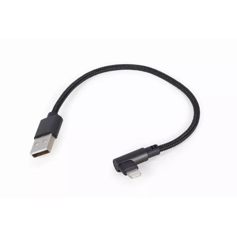 GEMBIRD kątowy pleciony kabel USB-A do 8-pin Lightning 0,2 m czarny