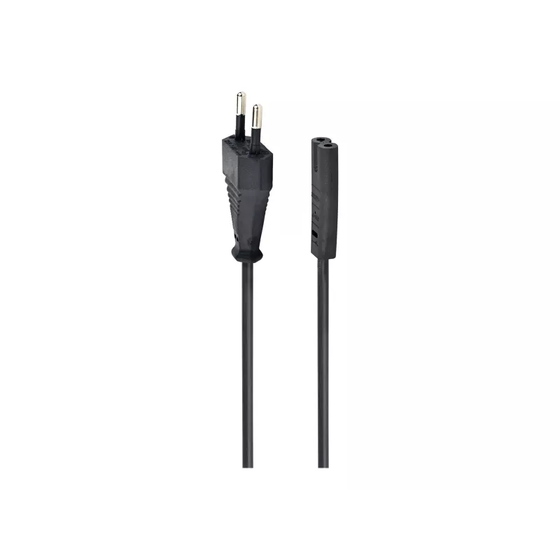 GEMBIRD Cablexpert PC-184-VDE Przewód zasilający, C7, zatwierdzony VDE, czarny, 1,8 m