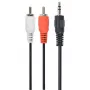 Gembird CCA-458-5M Przewód audio 3.5mm Jack na 2x RCA męski-męski 5m