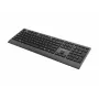 Gembird KB-MCH-06 smukła przewodowa klawiatura multimedialna z adapterem Type-C, układ US, czarna