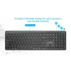 Gembird KB-WPS-03 Dwutrybowa Slim Klawiatura Bezprzewodowa Pro-Business, 2.4G + Bluetooth, Układ US, Czarna