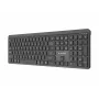 Gembird KB-WPS-03 Dwutrybowa Slim Klawiatura Bezprzewodowa Pro-Business, 2.4G + Bluetooth, Układ US, Czarna