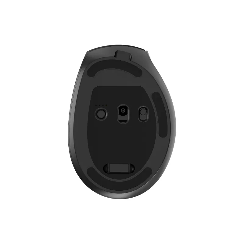 Gembird MUSW3-9B-01 Trójtrybowa Bezprzewodowa Mysz Ergonomiczna (2.4 GHz + Bluetooth + USB-C), 2400 DPI, 9 Przycisków, Czarna