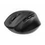 Gembird MUSW3-9B-01 Trójtrybowa Bezprzewodowa Mysz Ergonomiczna (2.4 GHz + Bluetooth + USB-C), 2400 DPI, 9 Przycisków, Czarna