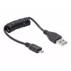 Gembird USB 2.0 Cable USB-A to Micro-USB-B 0.6m Black Coiled