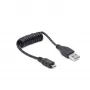 Gembird USB 2.0 Cable USB-A to Micro-USB-B 0.6m Black Coiled