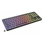 GENESIS Thor 430 TKL Bezprzewodowa mechaniczna klawiatura gamingowa, przełączniki Outemu Red, podświetlenie RGB, tryb potrójny (USB-C/2.4GHz/Bluetooth), układ US English QWERTY, czarna