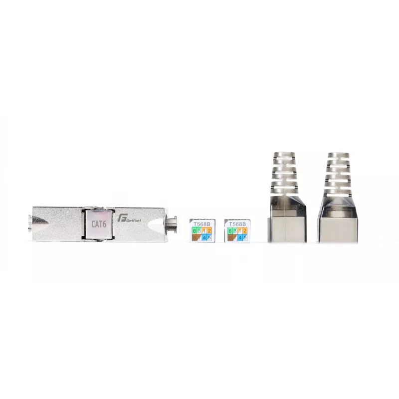 GETFORT 58459 Cat.6 UTP Keystone Jack RJ45, biały