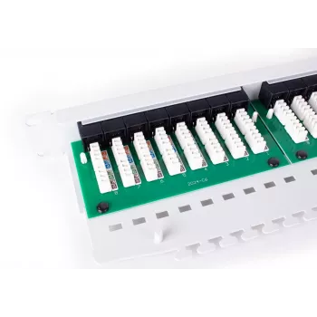 GETFORT Kat.6 UTP Panel krosowniczy 24 porty 1U szary PGF-6UTP24-B5-G
