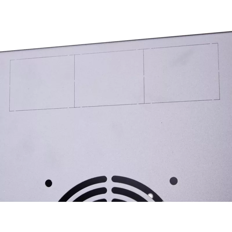 GETFORT ECO v3 19-calowa szafa rack wisząca 6U z drzwiami z hartowanego szkła, 520x450 mm, czarna