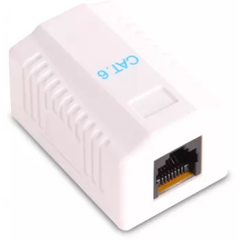 GETFORT GF-1G6FTP Ekranowane Gniazdo RJ45 do Montażu Natynkowego Cat.6, 1-Portowe, Białe
