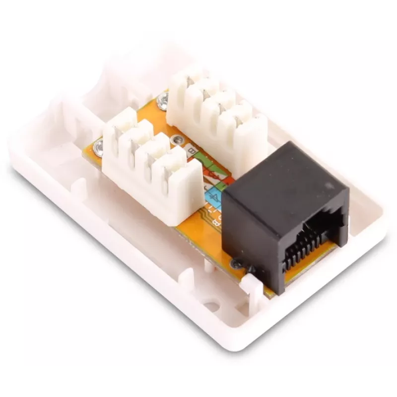 GETFORT GF-1G6UTP Gniazdo natynkowe RJ45 Cat.6 UTP, białe