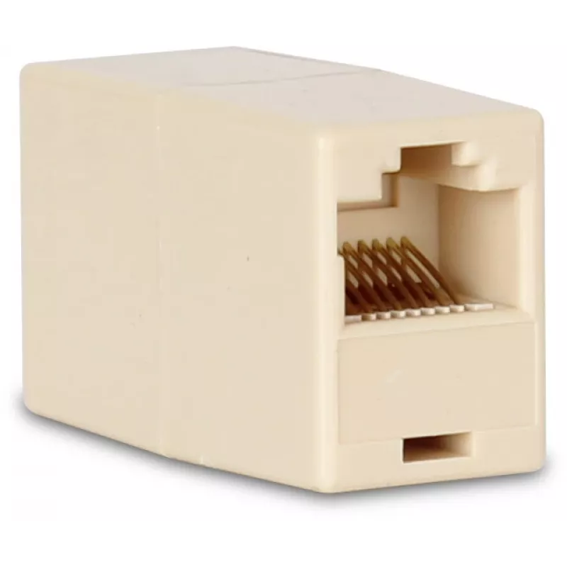 GETFORT GF-2G5E-BL-UTP RJ45 Cat.5e Inline Coupler Żeński-Żeński UTP Jasnoszary
