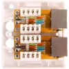 GETFORT GF-2G5EFTP Ekranowane natynkowe gniazdo RJ45, 2-portowe, kat. 5e, białe