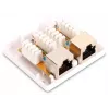 GETFORT GF-2G5EFTP Ekranowane natynkowe gniazdo RJ45, 2-portowe, kat. 5e, białe