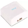 GETFORT GF-2G5EFTP Ekranowane natynkowe gniazdo RJ45, 2-portowe, kat. 5e, białe