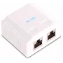 GETFORT GF-2G5EFTP Ekranowane natynkowe gniazdo RJ45, 2-portowe, kat. 5e, białe