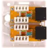 GETFORT GF-2G5EUTP Gniazdo natynkowe podwójne RJ45 Cat.5e UTP, białe