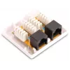GETFORT GF-2G5EUTP Gniazdo natynkowe podwójne RJ45 Cat.5e UTP, białe