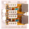 GETFORT GF-2G6FTP Ekranowane gniazdo sieciowe natynkowe, 2x RJ45, Cat6 FTP, biały