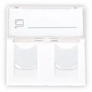 GETFORT GF-2MOD-2G Mosaic 2-Port RJ45 Cat.5e Moduł sieciowy, 45x45mm, Biały