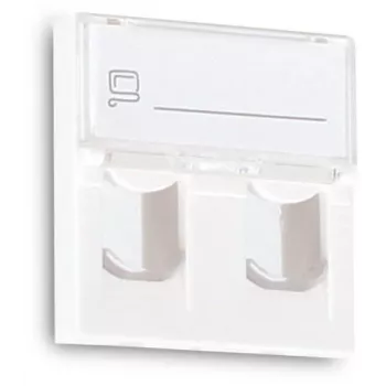 GETFORT GF-2MOD-2G Mosaic 2-Port RJ45 Cat.5e Moduł sieciowy, 45x45mm, Biały