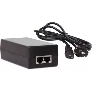 GETFORT GF-48D1000 48W Pasywny wtryskiwacz PoE, 100-240V AC na 48V DC, 10/100 Mbps, 2x RJ45, zgodny z IEEE 802.3af/at