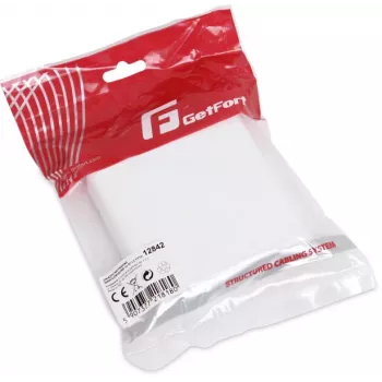GETFORT GF-FO2P FTTH światłowodowa gniazdo abonenckie z adapterami SC/APC i LC/APC, 2-portowa puszka ścienna, jednomodowa, biała
