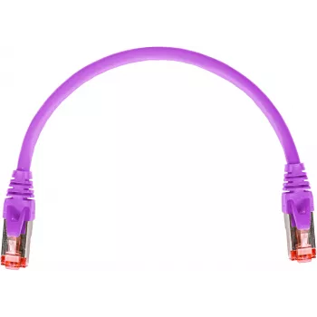 GETFORT GF-PC6ASFTP-0.25V Cat.6A S/FTP LSOH Kabel krosowy 0.25m Fioletowy