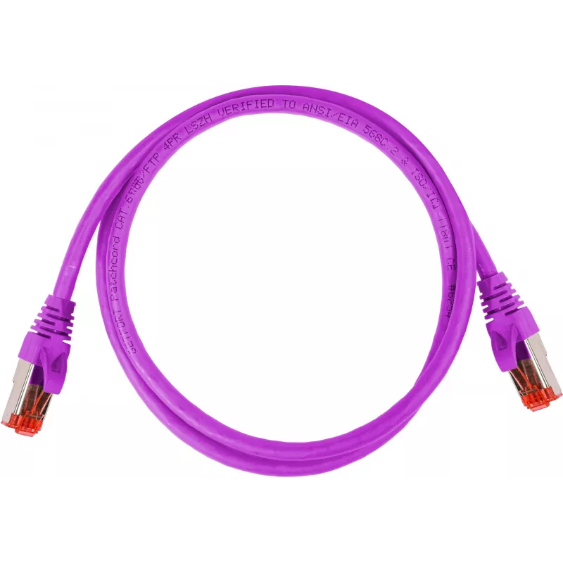 GETFORT GF-PC6ASFTP-2V Cat.6A S/FTP LSOH Kabel krosowy 2m Fioletowy