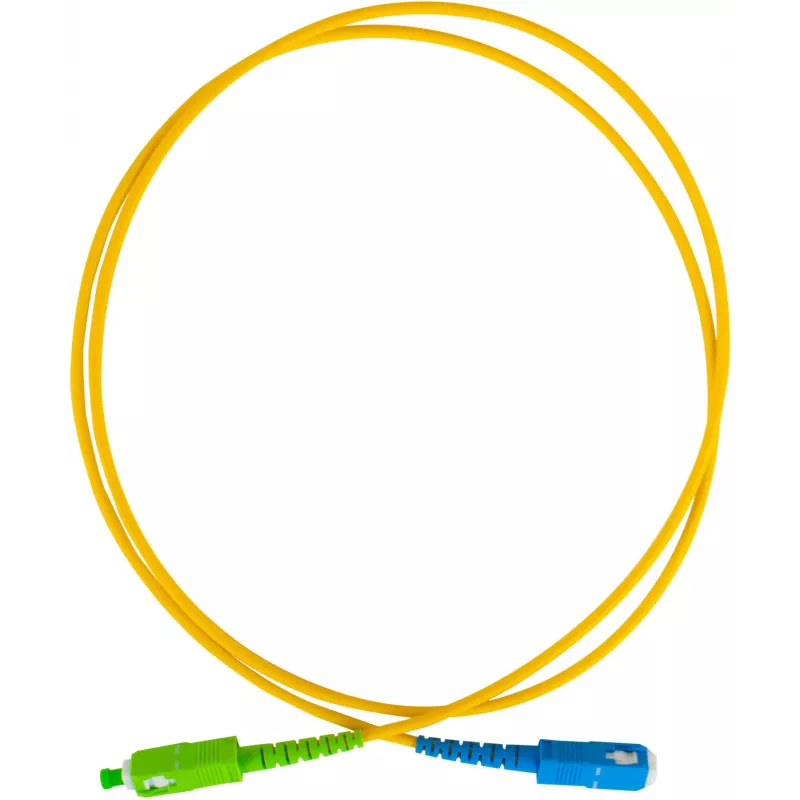 GETFORT GF-SUSAS5 Jednotrybowy kabel światłowodowy SC/UPC do SC/APC Simplex 5m LSZH Żółty