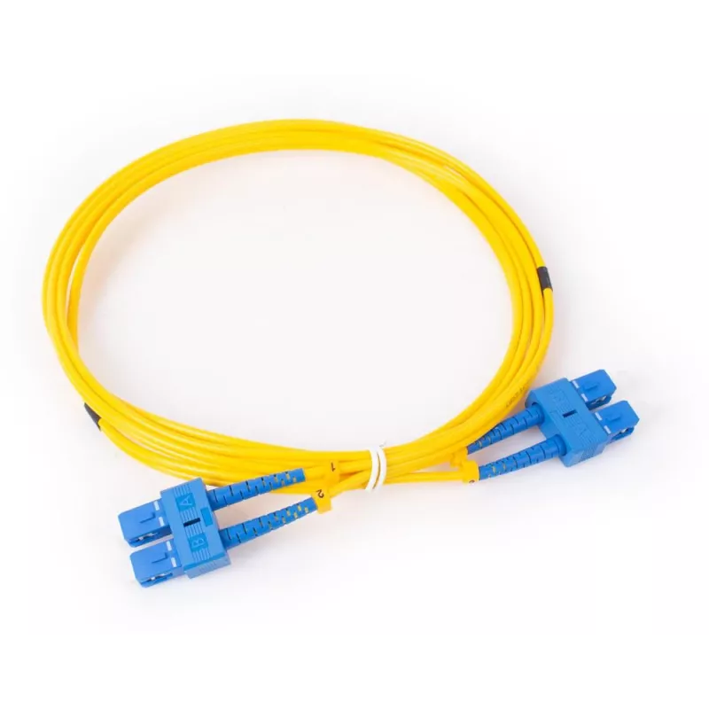 GETFORT GF-SUSUD2 Jednomodowy dupleksowy kabel krosowy światłowodowy SC/UPC do SC/UPC, 2 m, żółty